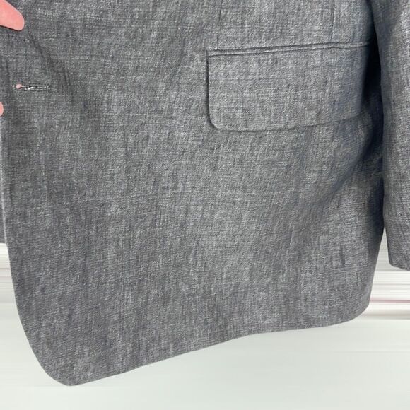 DANIEL HECHTER Paris Linen Blazer Suit Jacket Double Vents Single Breasted - Picture 9 of 12